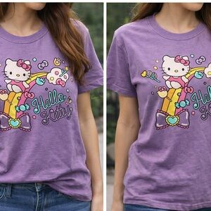 Hello Kitty Purple Rainbow Graphic Tee